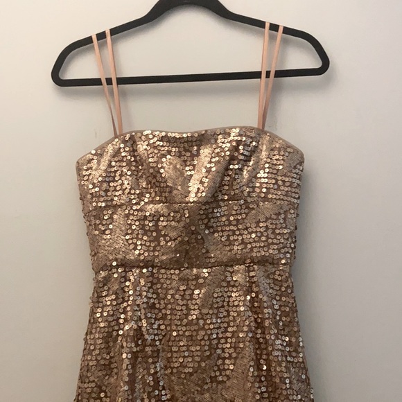 NWOT BCBG MaxAzria Lela Strapless Sequin Gown, 4 - Picture 5 of 5